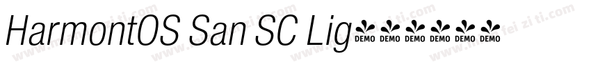 HarmontOS San SC Lig字体转换